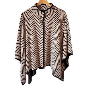 Chico's Travelers Collection Chevron Jacquard Cape